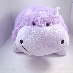 Pillow Pets Purple Hippo Plush Stuffed Animal pastel Lavender pal Hippopotamus